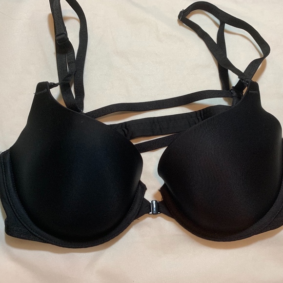 Victoria Secret Front Clasp Black Bra. Size 32C - Picture 1 of 5